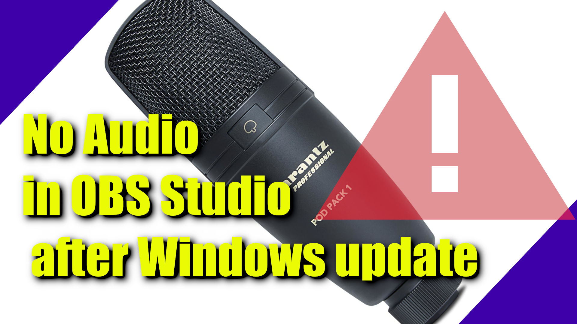 Audio device stopped working in OBS Studio