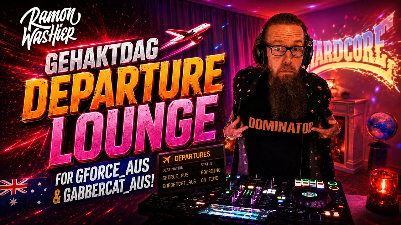 RamonWasHier – GehaktDag Departure Lounge for GForce_Aus & GabberCat_Aus!